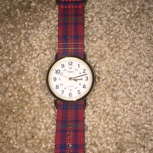 Plaid weekender watch by timex